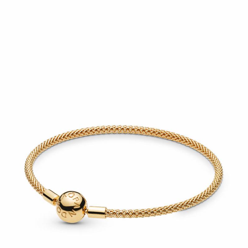 Pandora Shine™ Mesh Bracelet Ireland - 18ct Gold Plated - 320874UVM